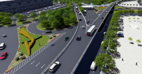 Khởi công xây dựng 2 cầu vượt nhằm giảm kẹt xe sân bay Tân Sơn Nhất