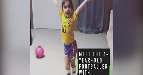 Cô bé 6 tuổi có kỹ thuật chơi bóng tuyệt vời