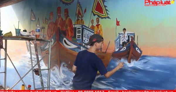 Cuốn hút làng bích họa ở xã đảo Quảng Nam