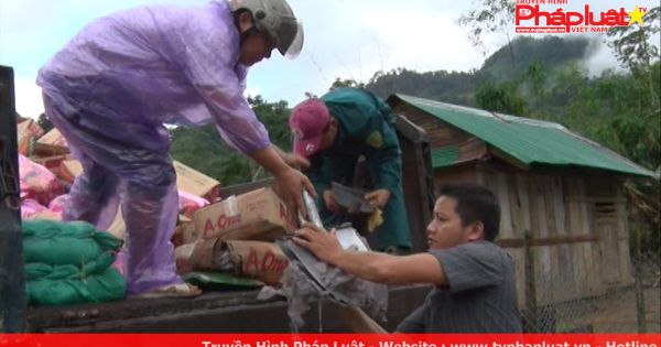 Quảng Ngãi: dân vùng sạt lở núi sơn tây cứu trợ dân cô lập tỉnh quảng nam