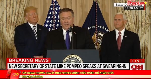 Tân ngoại trưởng Hoa Kỷ Mike Pompeo chính thức tuyên thệ nhậm chức