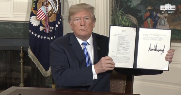Tổng thống Trump quyết định rút khỏi thỏa thuận hạt nhân Iran