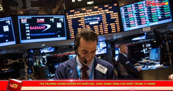 Thị trường chứng khoán Mỹ khởi sắc, Dow Jones tăng cao nhất trong 4 tháng