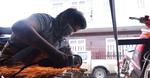 Máy cắt gạch bê tông siêu nhẹ của kỹ sư Đồng Nai