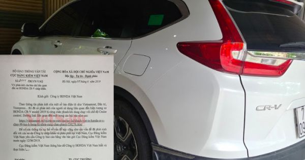 Cục Đăng kiểm Việt Nam yêu cầu Honda giải trình vụ xe CR-V bị lỗi phanh