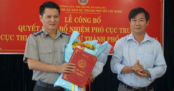 Ông Nguyễn Văn Hòa giữ chức vụ Phó Cục trưởng Cục Thi hành án dân sự TPHCM