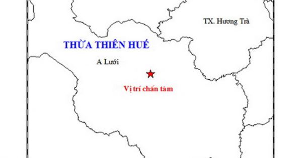 Thừa Thiên - Huế: Động đất 3,3 độ richter ở A Lưới
