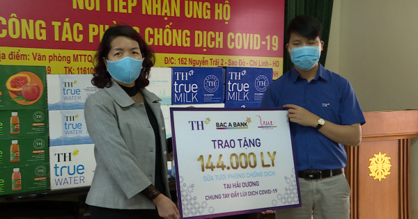Tập đoàn TH tặng 201.600 ly sữa tươi và đồ uống góp sức chống dịch Covid 19 tại Hải Dương, Quảng Ninh