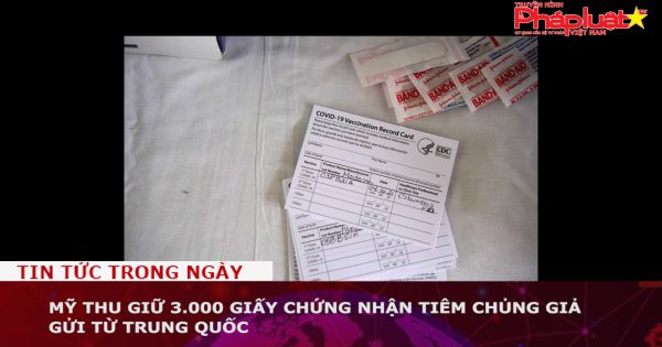 Mỹ thu giữ 3.000 giấy chứng nhận tiêm chủng giả gửi từ Trung Quốc