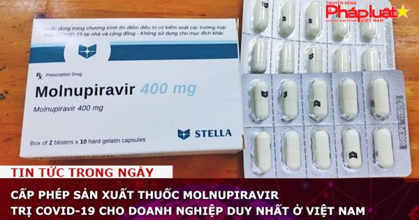 Cấp phép sản xuất thuốc Molnupiravir trị COVID-19 cho doanh nghiệp duy nhất ở Việt Nam