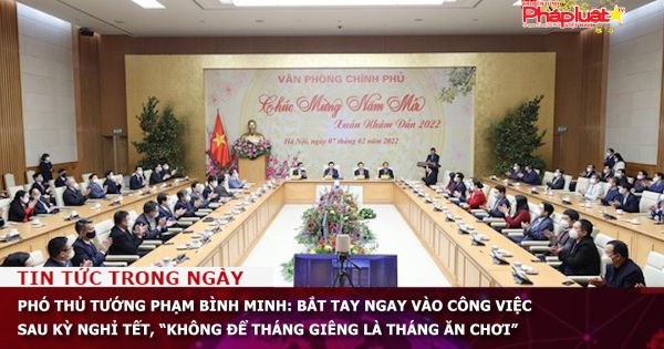 Phó Thủ tướng Phạm Bình Minh: Bắt tay ngay vào công việc sau kỳ nghỉ Tết, “không để tháng Giêng là tháng ăn chơi”