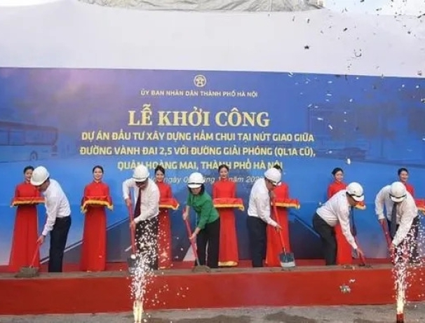 Hà Nội chính thức khởi công xây dựng hầm chui Giải Phóng-Kim Đồng, với tổng mức đầu tư gần 800 tỷ đồng