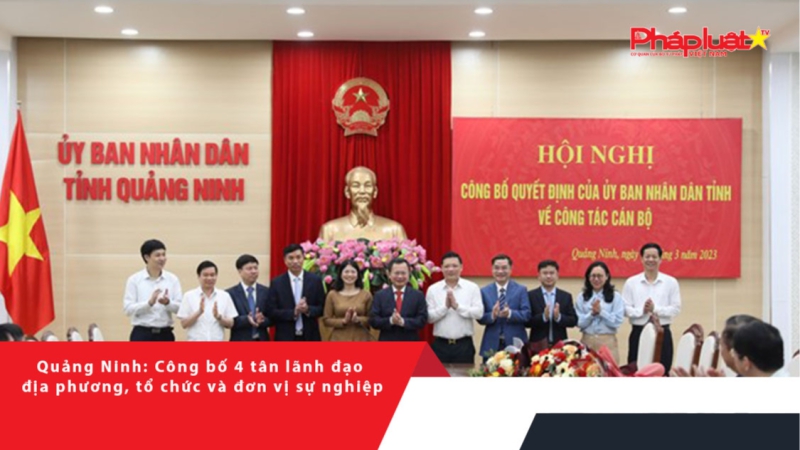 Quảng Ninh: Công bố 4 tân lãnh đạo địa phương, tổ chức và đơn vị sự nghiệp