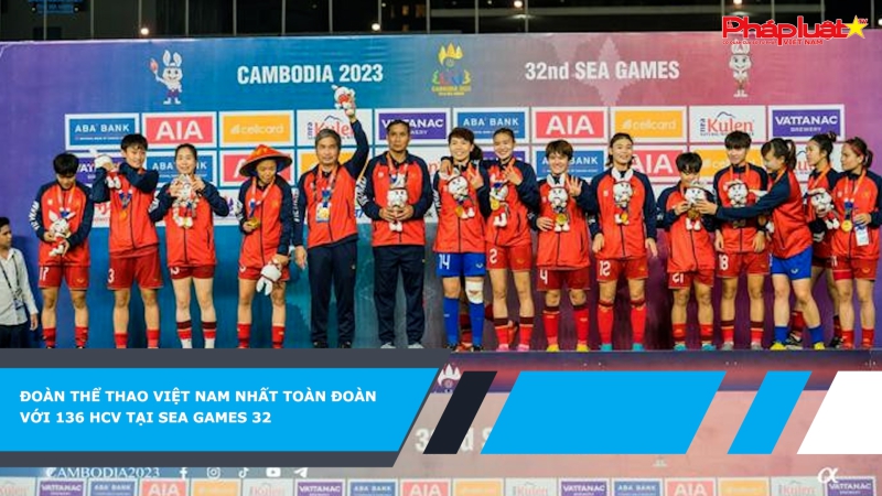 Đoàn thể thao Việt Nam nhất toàn đoàn với 136 HCV tại SEA Games 32