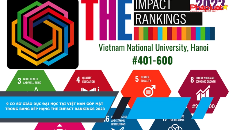 9 cơ sở giáo dục đại học tại Việt Nam góp mặt trong bảng xếp hạng THE Impact Rankings 2023