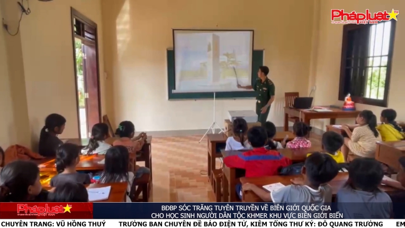 BĐBP Sóc Trăng tuyên truyền về biên giới Quốc gia cho học sinh người dân tộc Khmer khu vực biên giới biển