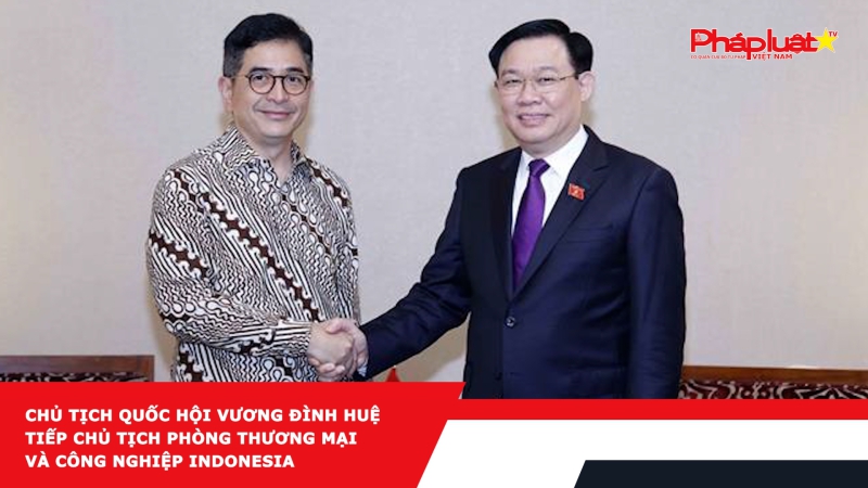 Chủ tịch Quốc hội Vương Đình Huệ tiếp Chủ tịch Phòng Thương mại và Công nghiệp Indonesia