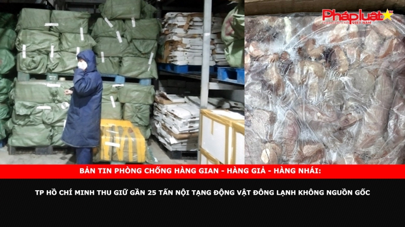 Bản tin chung tay cùng doanh nghiệp phòng chống Hàng gian- Hàng giả- Hàng nhái: TP Hồ Chí Minh thu giữ gần 25 tấn nội tạng động vật đông lạnh không nguồn gốc