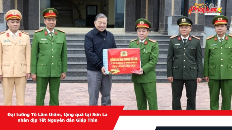 Đại tướng Tô Lâm thăm, tặng quà tại Sơn La nhân dịp Tết Nguyên đán Giáp Thìn