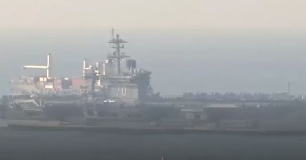 Tàu sân Mỹ tập trận cùng Hải quân Hàn Quốc