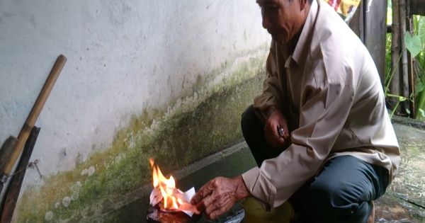 Giếng khoan bốc lửa ở Quảng Trị