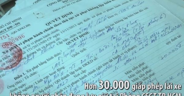 Hơn 30.000 giấy phép lái xe ở Sài Gòn không ai đến nhận