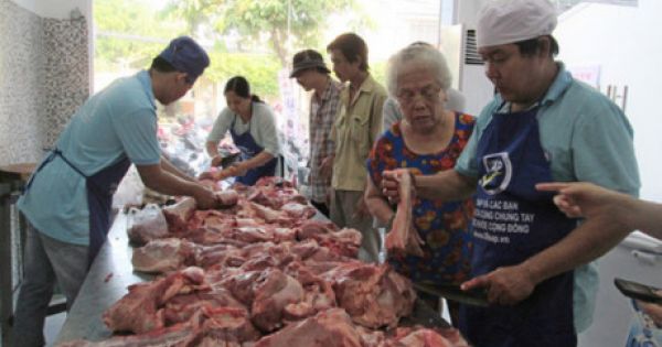 Điểm bán thịt heo VietGAP 35.000đ/kg tại TpHCM
