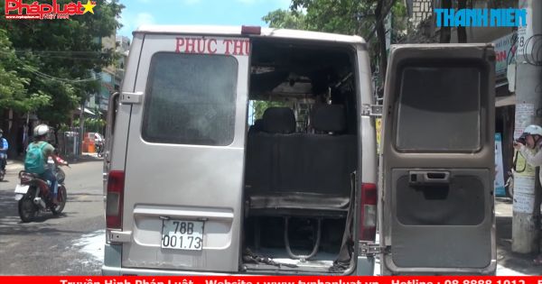 Phú Yên: Xe 16 chỗ ngồi phát cháy, 6 người kịp thoát thân