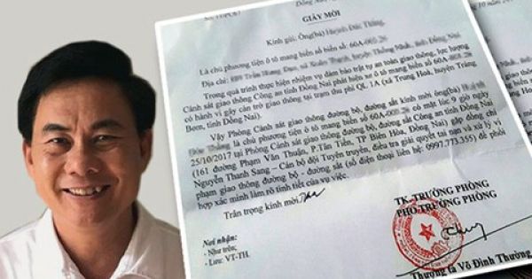 Luân chuyển công tác Phó phòng CSGT Đồng Nai Võ Đình Thường