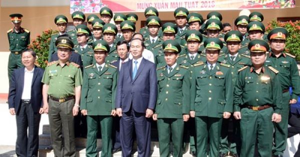 Chủ tịch nước Trần Đại Quang thăm, chúc Tết Bộ đội Biên phòng tỉnh Gia Lai