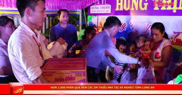 Hơn 2.000 phần quà đến các em thiếu nhi tại xã nghèo tỉnh Long An