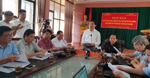Điểm báo 18/07/2018: Sai phạm chấm thi THPT Quốc gia ở Hà Giang: 114 thí sinh được nâng điểm bài trắc nghiệm