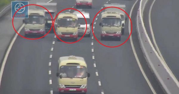 Triệu tập 3 lái xe khách dàn hàng trên cao tốc Hà Nội-Hải Phòng