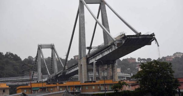 Italy: Sập cầu kinh hoàng ở Genoa, nhiều người thương vong