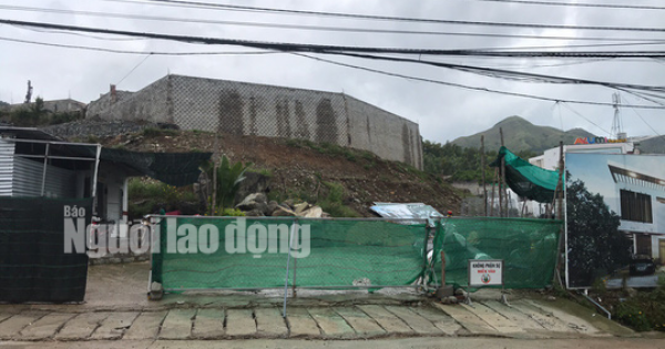 Nha Trang: Dự án biệt thự xây tường cao chục mét “treo” trên đầu khu dân cư