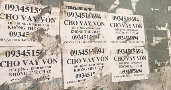 Quảng cáo tín dụng đen tràn ngập phố phường Thủ đô