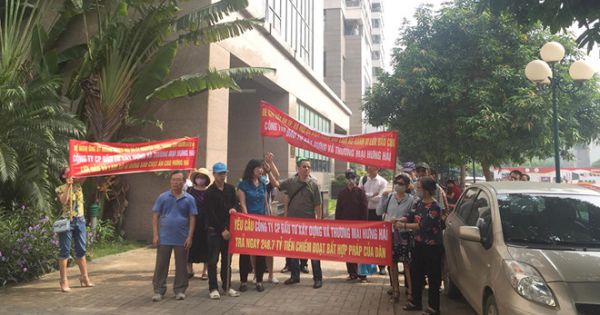 Hà Nội: Khách hàng vây trụ sở Công ty Hưng Hải đòi gần 250 tỉ đã mua đất tại 