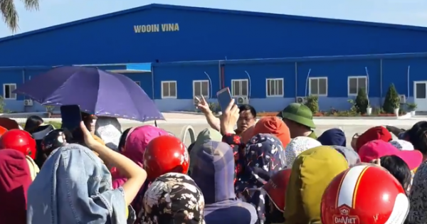 Nghệ An: Hàng trăm công nhân Wooin Vina đình công đòi quyền lợi