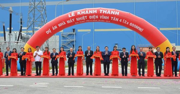 Phó Thủ tướng Trương Hoà Bình cắt băng khánh thành nhà máy nhiệt điện Vĩnh Tân 4