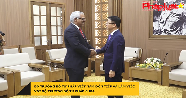 Bộ trưởng Bộ Tư pháp Việt Nam Nguyễn Thành Long đón tiếp và làm việc với Bộ trưởng Bộ Tư pháp Cuba
