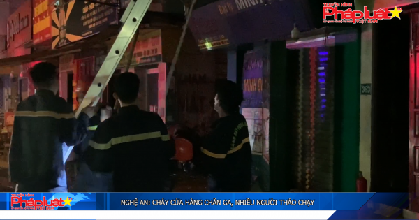 Nghệ An: Cháy cửa hàng chăn ga, nhiều người tháo chạy