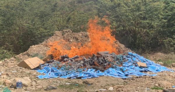 Phú Yên tiêu hủy gần 80.000 chiếc khẩu trang y tế chưa đủ điều kiện lưu hành