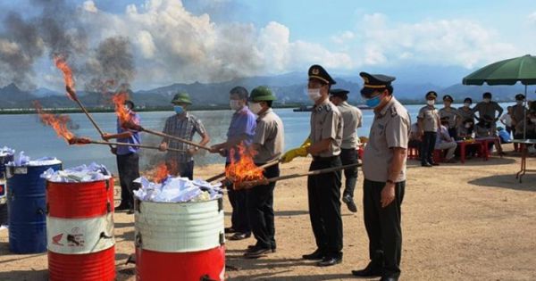 Quảng Ninh: Tiêu hủy 100 bánh heroin tang vật vụ án