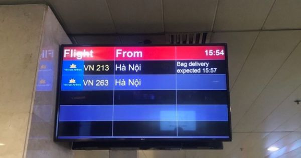 Vietnam Airlines triển khai hệ thống hiển thị thông tin trả hành lý cho khách