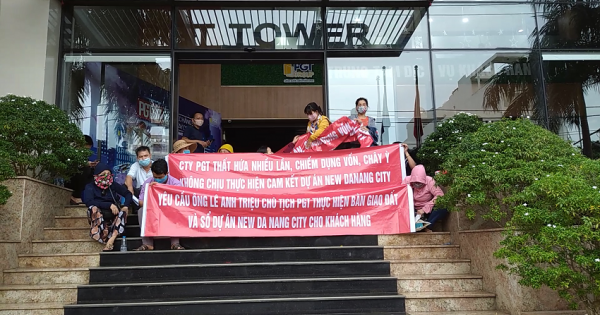 Đà Nẵng: Người dân kéo đến công ty Phú Gia Thịnh đòi sổ đỏ