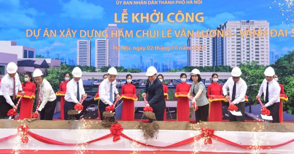 Khởi công xây dựng hầm chui Lê Văn Lương - Vành đai 3 taị Hà Nội