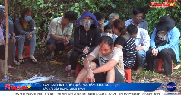 Tiền Giang: Cảnh sát hình sự bắt quả tang hàng chục đối tượng lắc tài xỉu trong vườn tràm