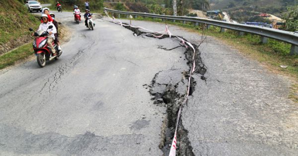 Lào Cai: Sụt lún nghiêm trọng trên tỉnh lộ 152 thuộc thị xã Sa Pa