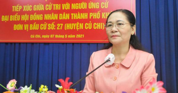 Chủ tịch HĐND TP.HCM Nguyễn Thị Lệ tiếp xúc cử tri tại Củ Chi