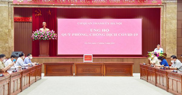 Thành ủy Hà Nội ủng hộ gần 150 triệu đồng cho Quỹ phòng chống COVID-19